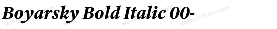 Boyarsky Bold Italic 00字体转换